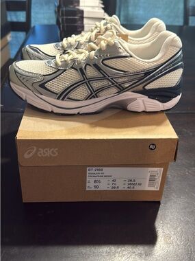 Brand new ASICS GT-2160 Cream/Raw Indigo size 8.5 men, 10 men, 10.5 men